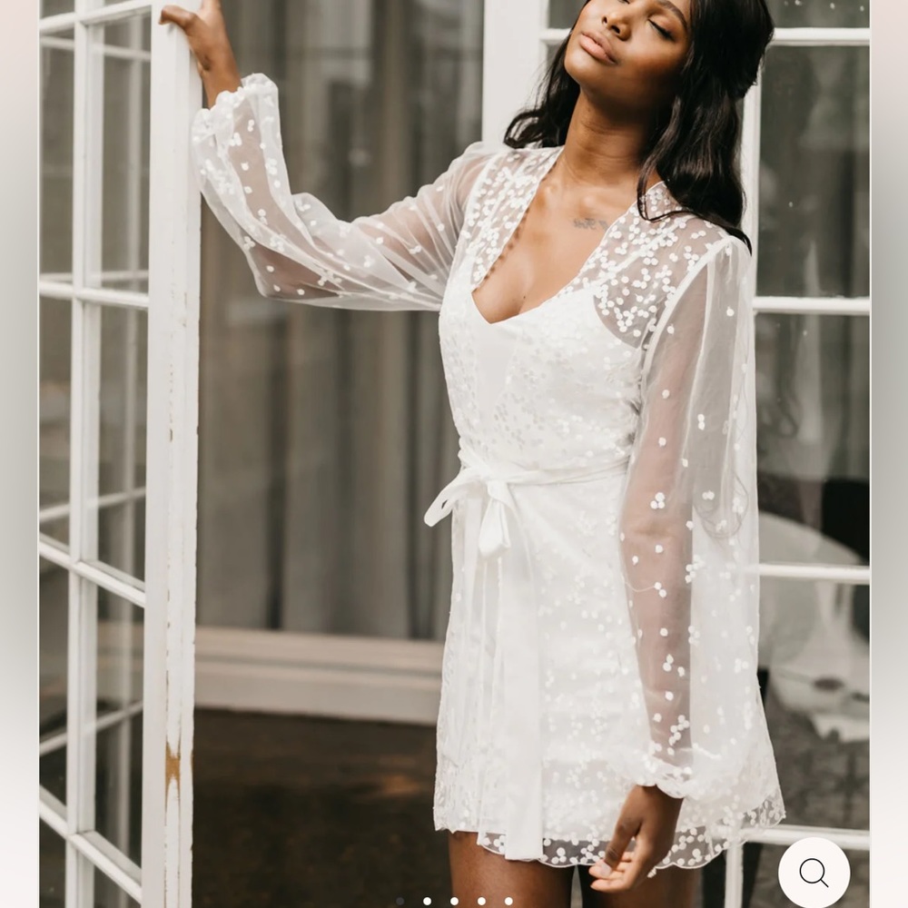 CAMILE SPOT LACE ROBE - Le Rose - SPLIP NOT INCLUDED